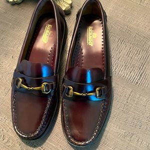 Sebago Burgundy horsebit-detail loafers size 8